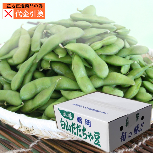 ☆好評予約受付中☆【代引不可】【送料込】山形県白山産だだちゃ豆１．２ｋｇ【発送期間：８月中旬から8月下旬】【お届け日指定不可】