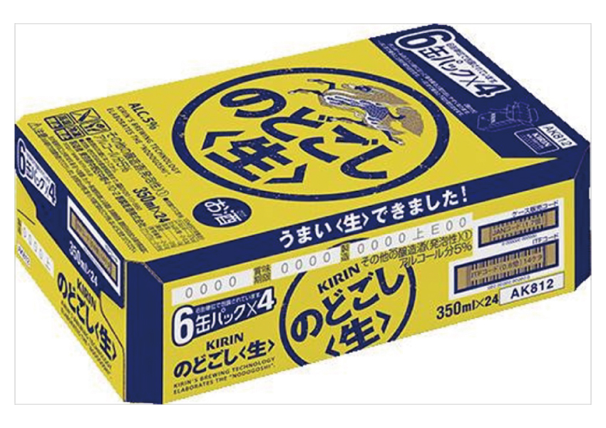 キリンビール　のどごし　350ml×24本【ケース】【発泡酒】