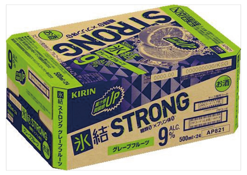 キリンビール　氷結　ストロング　完熟グレープフルーツ　糖類ゼロ　500ml×24本【ケース】【チューハイ】