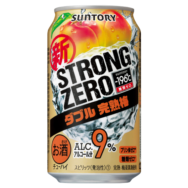 サントリー　－196℃　ストロングゼロ　ダブル完熟梅　350ml×24本【ケース】【チューハイ・カクテル】