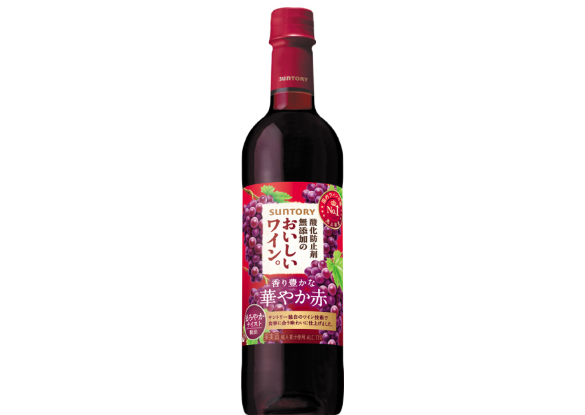 サントリー　酸化防止剤無添加のおいしいワイン　赤　720ml×12本【ケース】【日本】【赤ワイン】