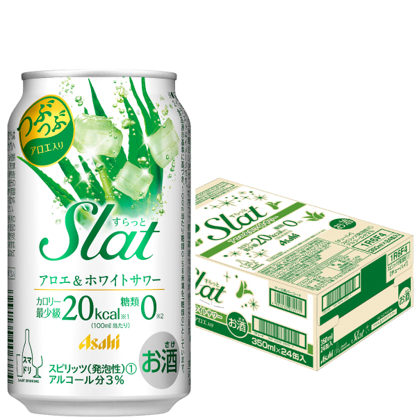 アサヒビール　Ｓｌａｔ　アロエ＆ホワイトサワー　350ml×24本【ケース】【チューハイ】