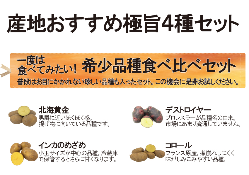 ☆好評予約受付中☆【代引不可】【送料込】【数量限定】けんぶち　産地おすすめ極旨４種セット【１０月中旬頃より順次発送】【出荷日・配達日指定不可】