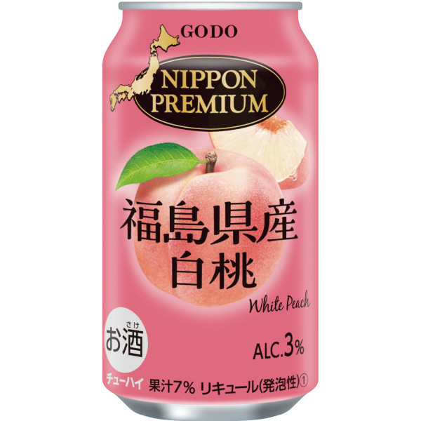 ニッポンプレミアム　福島県産白桃　３５０ｍｌ×２４本