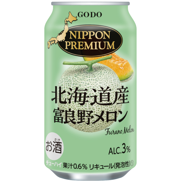 ニッポンプレミアム　北海道産富良野メロン　３５０ｍｌ×２４本