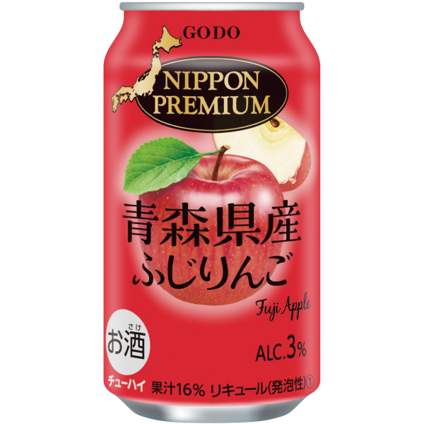 ニッポンプレミアム　青森県産ふじりんご　３５０ｍｌ×２４本