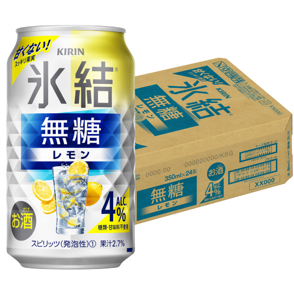 氷結　無糖レモン４％　３５０ｍｌ×２４本
